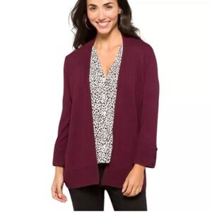 Evolution by Cyrus | Women’s Ancho Chili Burgundy Cardigan Small NWOT